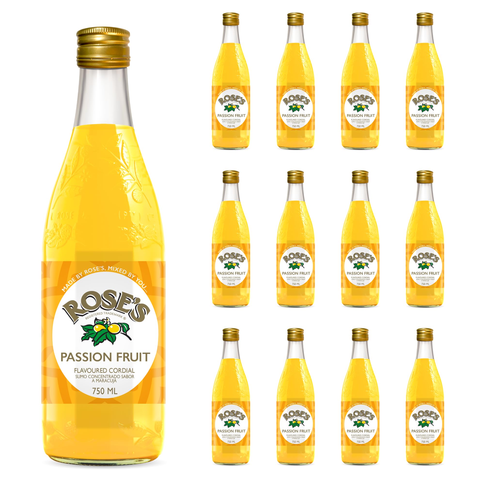 Rose's Cordial Passion Fruit 750ml - Concentrated Tropical Cordial